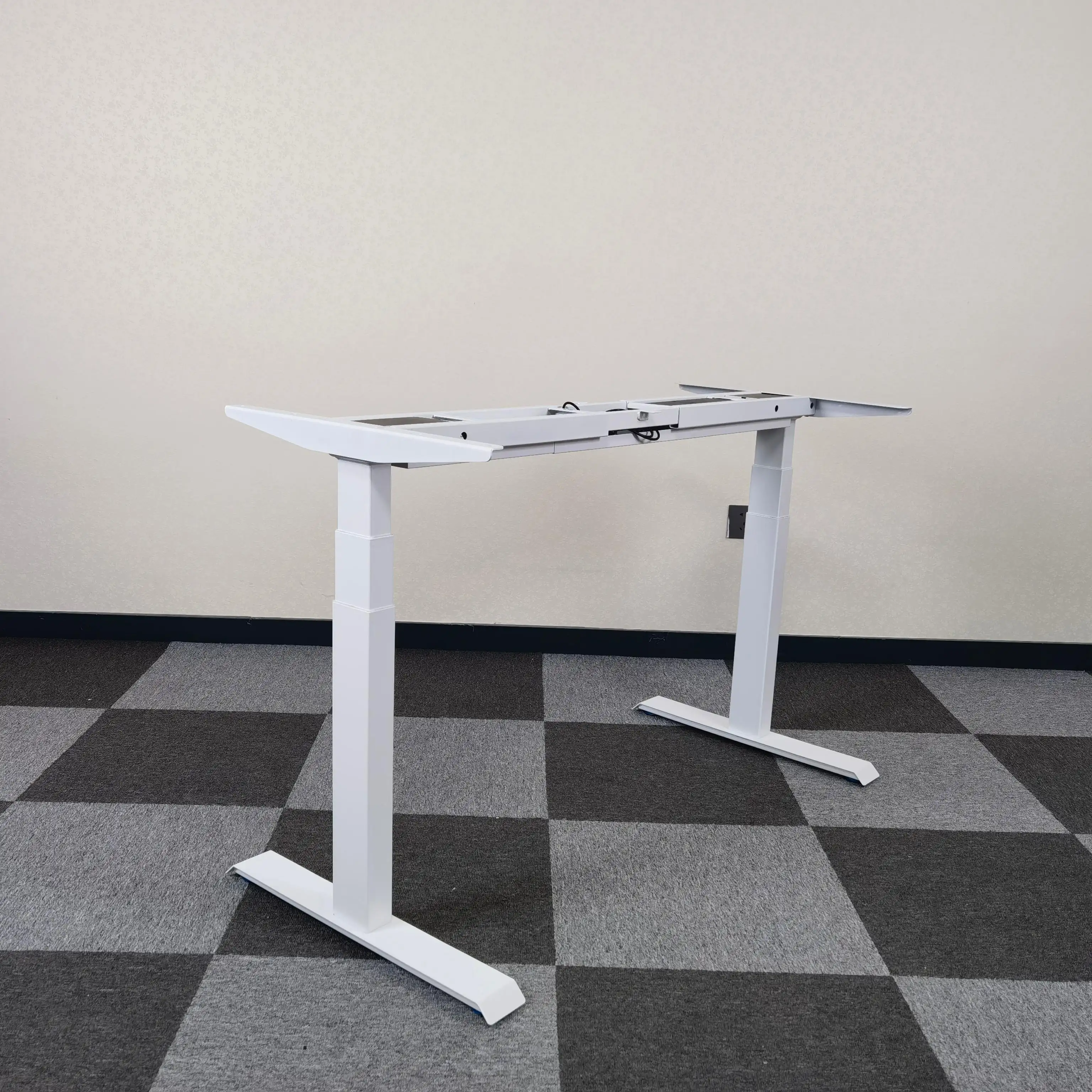 Richmat 120Kg Moderne Kantoor Elektrische Dual Motor Hoogte Verstelbare Sit Stand Desk Frame Met Kabel Regeling