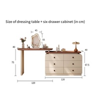 Coiffeuse minimaliste moderne en bois de style européen Mini coiffeuse pour chambre de princesse