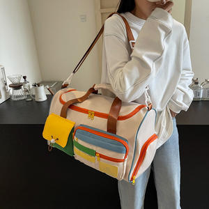 Nouveau sac de voyage portable tendance, sac de sport décontracté créatif à bandoulière avec compartiment à chaussures séparé pour les courts séjours en extérieur - Product Image 4