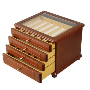 Matte Rectangle Modern Large Capacity Wooden Jewelry <b>Box</b> for Bracelets Necklaces Earrings <b>Storage</b> Treasure <b>Chest</b> - Product Image 1