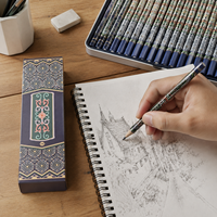 Crayons en bois hexagonaux Flowood Vintage à motif floral, crayons à mine de graphite pour enfants, artistes, croquis, papeterie en gros