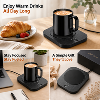 Chauffe-tasse 3 Modes Interrupteur LED étanche Plaque chauffante électrique Thé au lait Chauffe-tasse sans fil Chauffe-café