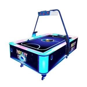 Mesa de juego de hockey de burbujas eléctrica para diversión familiar, máquina de juego de hockey de equipo de Arcade que funciona con monedas transparente - Product Image 6