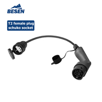 V2L Câble de véhicule à charge Type 2 prises femelles à 3 prises Schuko pour le camping électrique en plein air (5 mètres)