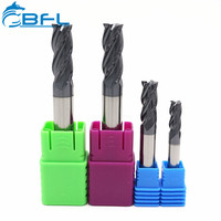 Fraise à queue carrée en carbure monobloc à 4 dents, revêtement TiAlN, HRC55, pour acier, acier inoxydable, acier allié, CNC, 14 mm