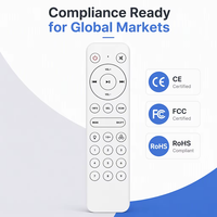 Télécommande universelle sans fil RF IR 2,4G de haute qualité, moderne, neuve, 24 boutons, blanche, pour Smart TV/STB, garantie 1 an