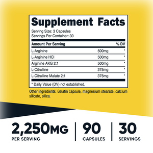 Suplementos de Óxido Nítrico Personalizados al por Mayor OEM |   2250 mg de Dosis Activa por Porción |   Producción a Granel de 90 Cápsulas - Product Image 2