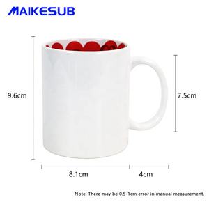 Maikeusb แก้วเซรามิกพิมพ์ลายด้านใน,แก้วกาแฟ<span class=keywords><strong>นม</strong></span>ภายในบ้านและสำนักงานขนาด11ออนซ์ใช้ในชีวิตประจำวัน - Product Image 6