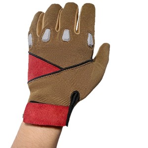Guantes Tácticos para Exteriores, Transpirables, Duraderos, para Montañismo, Escalada en Roca y Ciclismo, Color Rojo Marrón con Relieve - Product Image 1