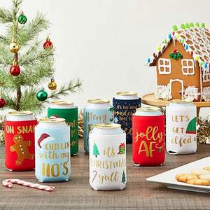 Personalized Solid Color 330ml Collapsible Beer Can Holder Sleeve Neoprene Can <b>Cooler</b> for 12oz/16oz Cans - Product Image 2