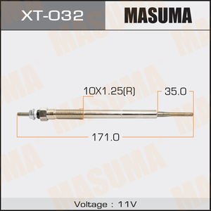 Bujías de Incandescencia Automáticas MASUMA XT-032 de Cerámica DE #   1500cc 19850-27010 19850-30010 para TOYOTA AVENSIS VERSO - Product Image 2