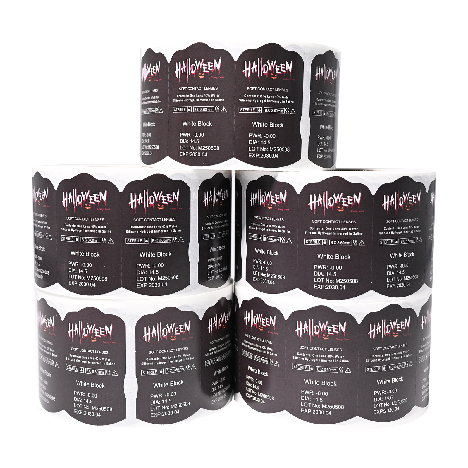 Custom Contact Lenses Nail Polish Bottle Labels Stickers Custom Logos Self-adhesive Waterproof Vinyl Nail Art Packaging Labels