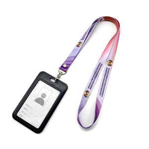 High Quality Heat Transfer Lanyards Full Color Printing Neck Straps with Logo Custom Keychain