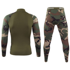 Ensemble de sous-vêtements thermiques en polaire camouflage pour homme DF ESDY 173, pour sports de plein air et cyclisme - Product Image 2