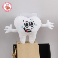 Cadeau promotionnel créatif, jouet en peluche en forme de sourire, jouet en peluche blanc, personnalisé pour les cabinets dentaires