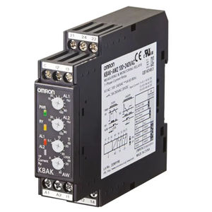 Relais de surveillance de tension (sur/sous-tension) monophasé 100 % original OMRON K8AK-VW3 100-240 VCA - 2*SPDT 5A, rail DIN 22,5 mm, en stock - Product Image 1