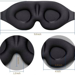 Masque de sommeil personnalisé en gros avec logo, masque oculaire 3D en mousse à mémoire de forme à pression zéro, masque de sommeil pour cadeau promotionnel d'entreprise - Product Image 3