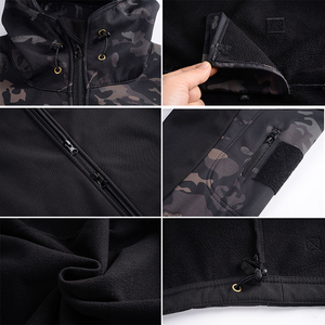 Комплект куртка и брюки с флисовой подкладкой, водонепроницаемый, теплый, камуфляжный, тактический, из софтшелла, для мужчин, прямые поставки с фабрики - Product Image 6