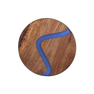 แผ่นรองแก้วเรซิ่นไม้กระถินเทศ ชุดแผ่นรองแก้วดีไซน์ศิลปะ สำหรับใช้ในบ้าน สำนักงาน รองเครื่องดื่ม ชา กาแฟ - Product Image 5