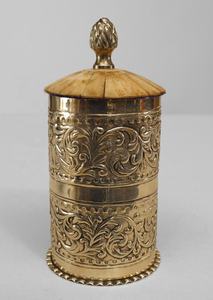 Victorian Brass Embossed Storage <b>Jars</b> - Product Image 2