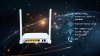 Modem Fiber Optik FTTH F670L XPON GPON EPON ONU ONT 4GE 2USB 1TEL Dual Band 2.4G 5G WiFi 12V 1A