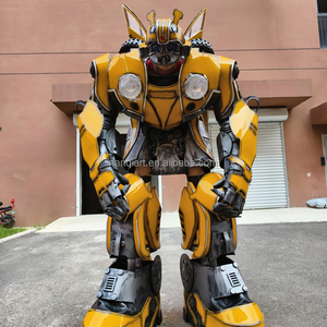 Disfraz <span class=keywords><strong>de</strong></span> Mascota <span class=keywords><strong>de</strong></span> Robot Realista Popular para Hombres Adultos, Inspirado en Películas y Series <span class=keywords><strong>de</strong></span> Televisión, 2.7 Metros <span class=keywords><strong>de</strong></span> Altura, Amarillo con Luces LED para Escenario y Danza - Product Image 1