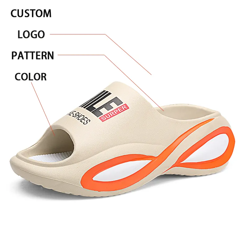 2024 hot sale Wholesale Printed men's sandals Casual Home shoes Light weight beach slippers for women and men