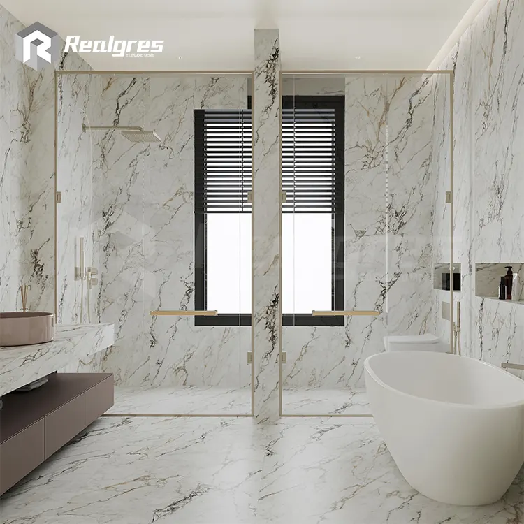 90x180 bathroom white marble calacatta matt ceramic tiles porcelain floor wall tiles for living room