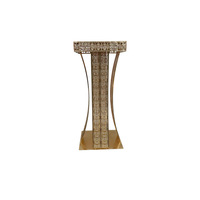 Accessoires de décoration de mariage de luxe, support à fleurs en fer forgé, centre de table en métal, vases floraux pour table d'honneur, table de desserts, haute qualité
