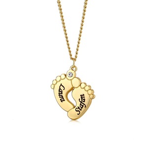 Collar con Huella de Bebé Personalizado, Grabado Láser en Acero Inoxidable, Colgante con Nombre Personalizado, Joyería en Oro, Plata y Oro Rosa - Product Image 5