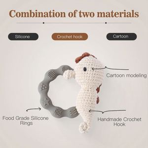 Anillo de Silicona con Forma de Animalito para Bebés, Sin BPA, Suave, Personalizado, Sonajero para Bebés, Mordedor y Chupete para Recién Nacidos - Product Image 3