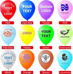 Personalizzato 10/12/18 pollici palloncini in lattice stampa Logo personalizzato per festa di compleanno Advertising Custom forniture per feste decorazioni - Product Image 6