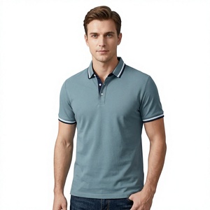 Camiseta de Golf de Manga Corta para Hombre, Estilo Casual, Color Sólido, con Botones y Cuello Solapa, 100% Poliéster, Tejido de Punto, Secado Rápido, para Verano - Product Image 1
