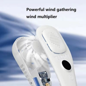 Ventilador de Cuello Portátil Sin Aspas, Recargable Tipo-C, con Pantalla Digital, para Deportes al Aire Libre y Viajes, Novedad 2026 - Product Image 5