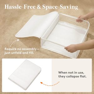 Private Label Foldable Bed Sheets Organizers Storage with <b>Window</b> and Zipper Bedding Holder for Sheet Set Duvet <b>Covers</b> - Product Image 5