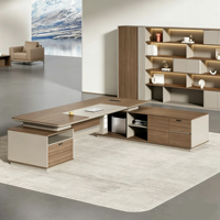 Bureau de direction, simple et moderne, haut de gamme, bureau de luxe léger, bureau de cadre supérieur, bureau de superviseur, bureau de président