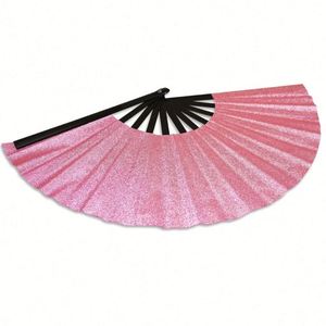 Custom logo Glitter Folding Clack <b>Handheld</b> Foldable Decorative <b>Fans</b> Hand <b>Fan</b> for Dance - Product Image 1