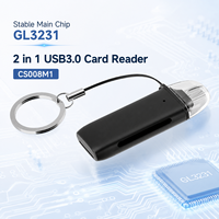 Lector de Tarjetas USB 3.0 2 en 1, SD TF Micro SD, 5Gbps de Alta Velocidad, Chip GL3231, Mini Lector Portátil para Laptop, PC y Cámara