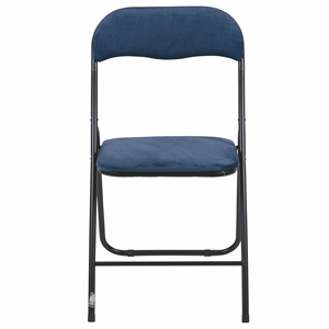 CHAISE PLIANTE EN VELVET BLEU - Product Image 2