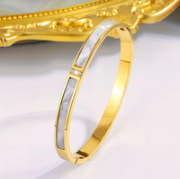 Bracelet en acier inoxydable, style best-seller, zircon brillant, style européen, cadeau de fête pour femmes