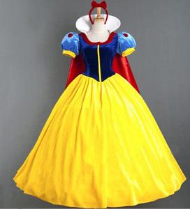 Ecowalson Adulte Femmes Princesse Robe Jaune Bleu Histoire <span class=keywords><strong>Livre</strong></span> Princesse Déguisements Costumes Halloween Cosplay Costumes - Product Image 4