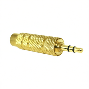3.5mm Stereo Plug to 6.3mm Stereo Socket Jack <b>Adapter</b> Gold Plated Model Q968 Made in Italy - Product Image 2