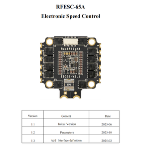 ESC RFESC-65A en plastique, sortie stable, dissipation <span class=keywords><strong>thermique</strong></span> efficace, gestion <span class=keywords><strong>thermique</strong></span> pour drones de course FPV et pièces d'avions RC - Product Image 2