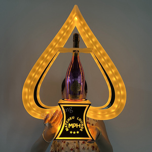 Oem biểu tượng tùy chỉnh <span class=keywords><strong>Acrylic</strong></span> ACE của spades LED chai thuyết trình VIP Champagne dịch vụ giữ chai glorifier hiển thị cho hộp đêm - Product Image 1