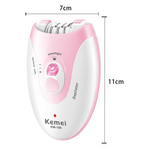 Épilateur électrique Komei KM-188, épilateur portable rechargeable pour femmes, rasoir pour l'épilation du corps entier - Product Image 4