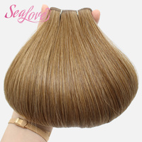 Extensiones de Cabello Genius Weft al por Mayor, Proveedor, Fabricante, Directo de Fábrica, Calidad de Salón, Cabello Humano Marrón de 14 Pulgadas