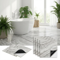 Revêtement de sol LVT, vinyle auto-adhésif, grand carrelage en plastique pour salon