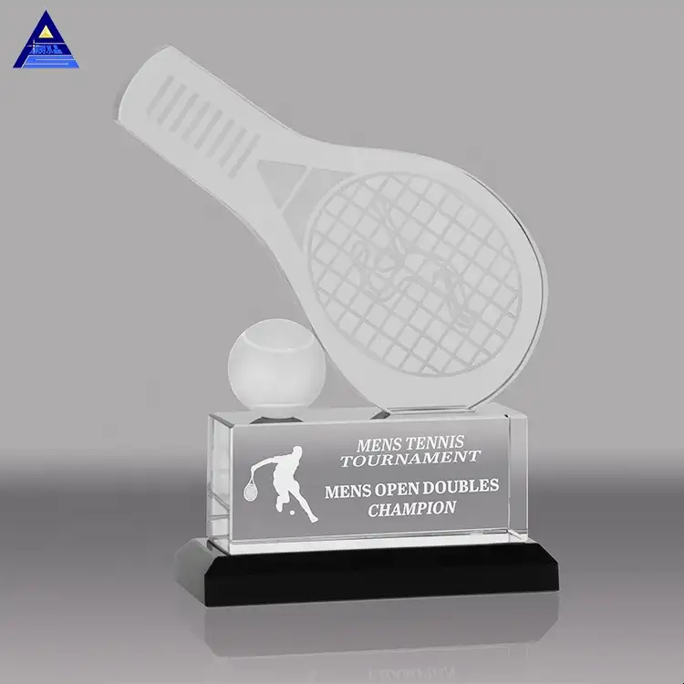 Grosir Grafir Logo Kustom Tenis Meja Piala Kristal untuk Souvenir