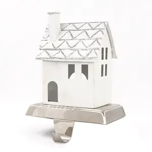 Halloween And Christmas Farmhouse Theme Decor Small House Stocking Holder Christmas Decorations For Home