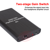 Portátil 16-300Ohm auriculares HiFi amplificador de auriculares de dos etapas ganancia portátil en puerto Aux para iPhone Android música
